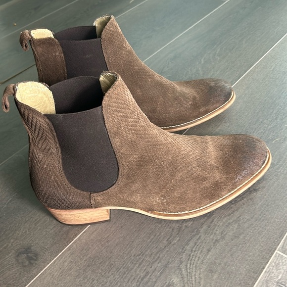 Topman Leather Distressed Brown Chelsea Boots Men’s EU Size 42 Made in Portugal - Picture 2 of 15